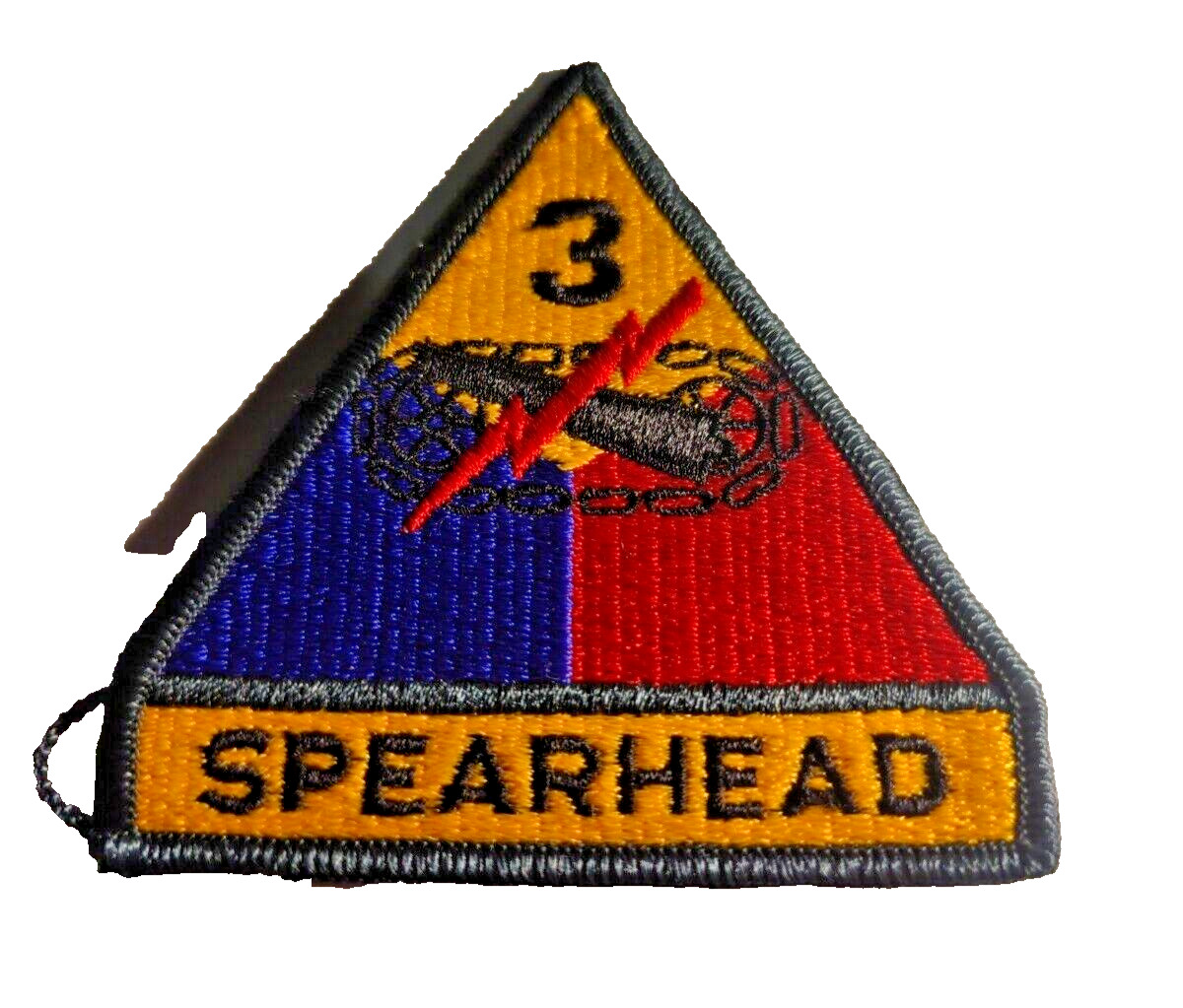 1956/64 ELVIS STYLE 3RD ARMORED DIV ONE PCE W/ TAB SEWN ON PATCH BOTH AG BRDR CE