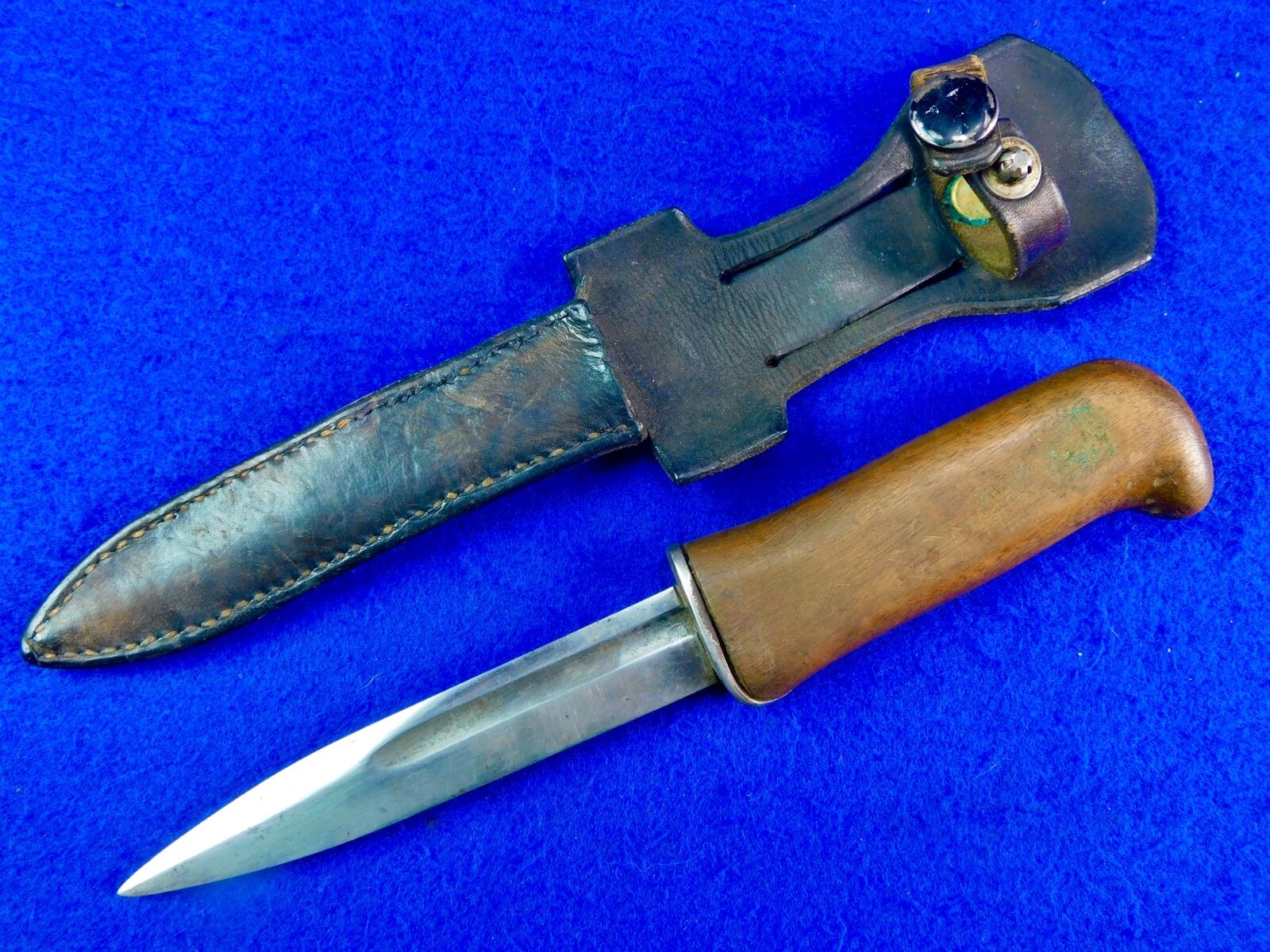 US WW2 Custom Made Handmade Sword Bayonet Blade Theater Fighting Knife w/ Sheath