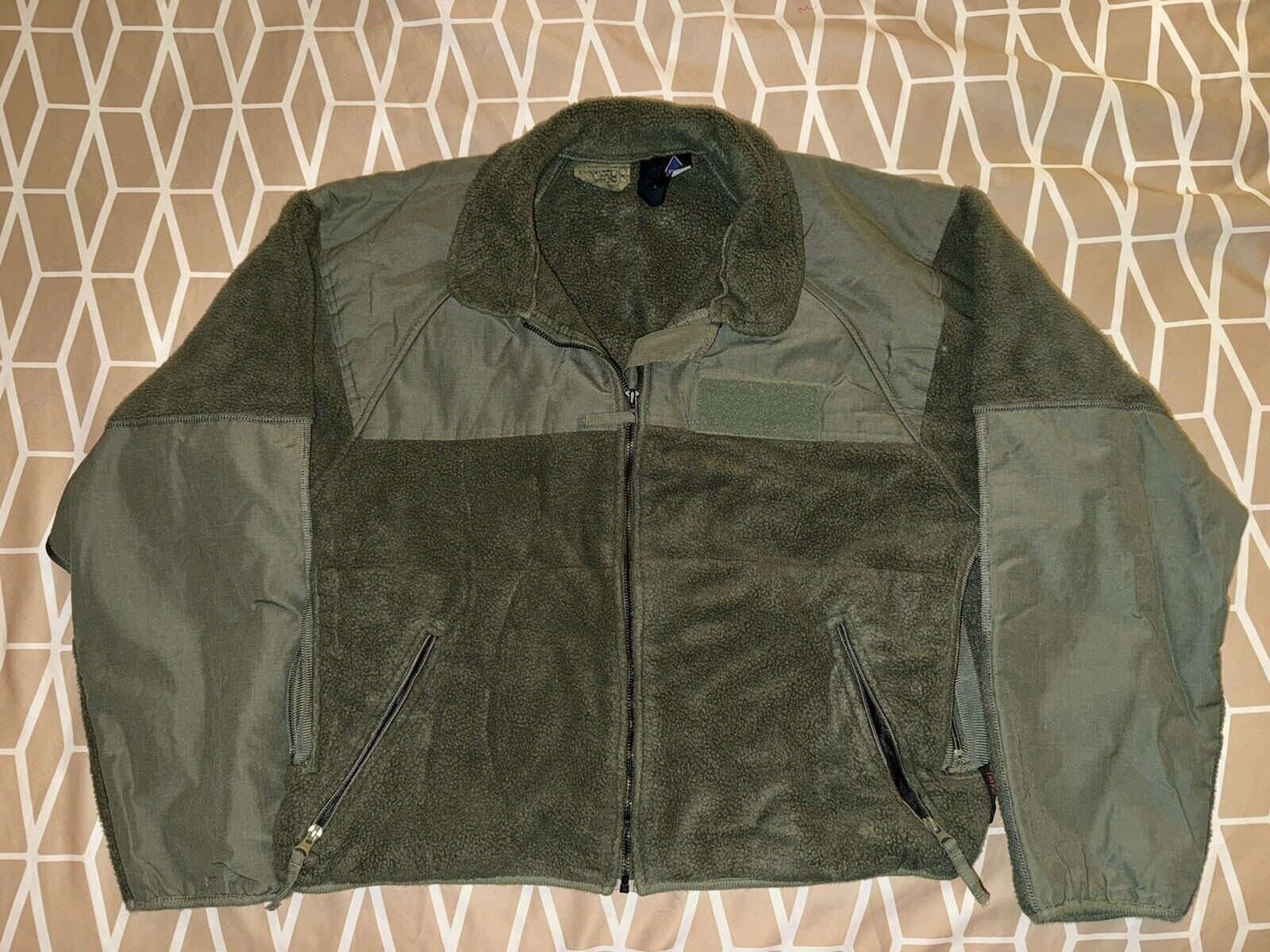 peckham polartec fleece jacket sage green CWU-100/P Mcps