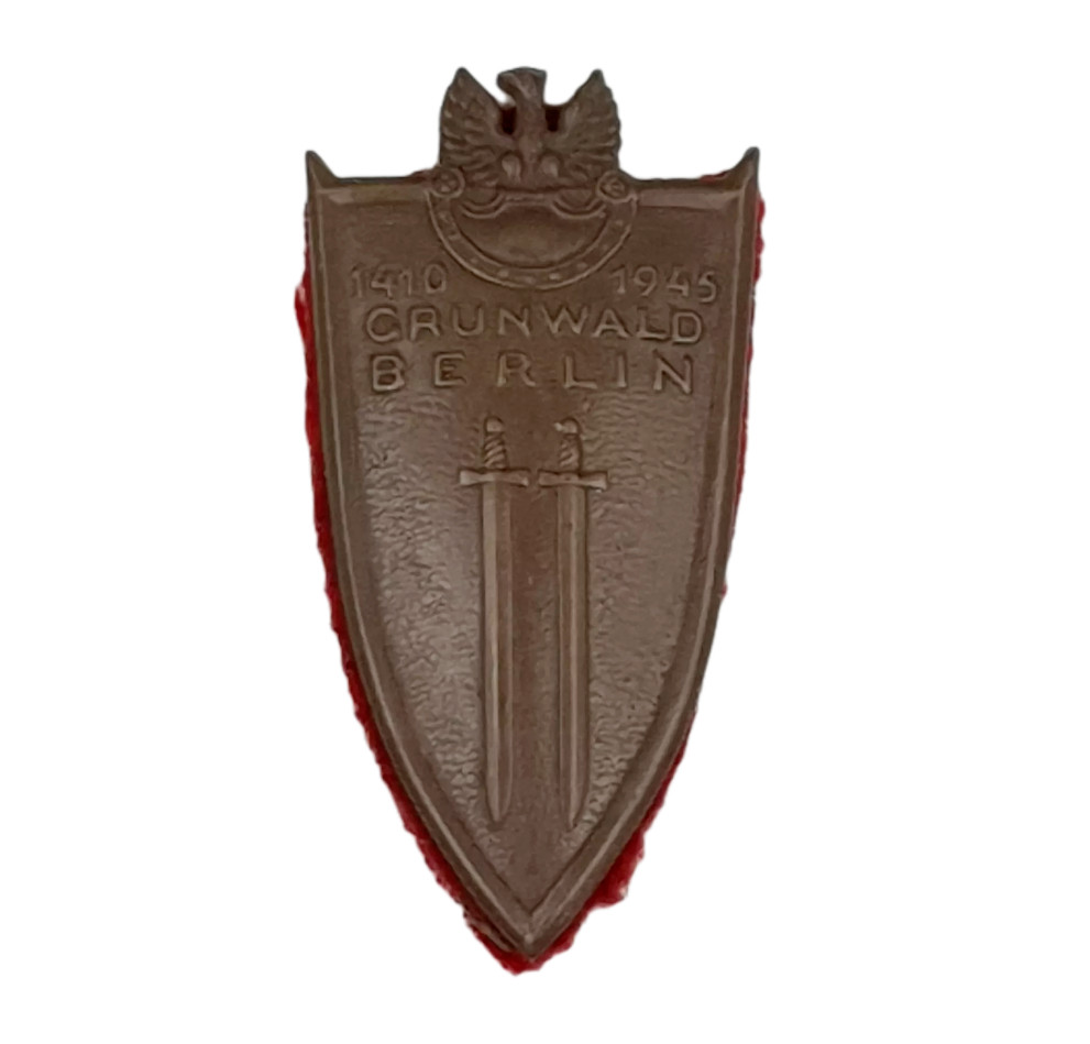 944 WW2 Original Grunwald Badge 1945 Berlin Polish Shield Poland Pologne Polen 