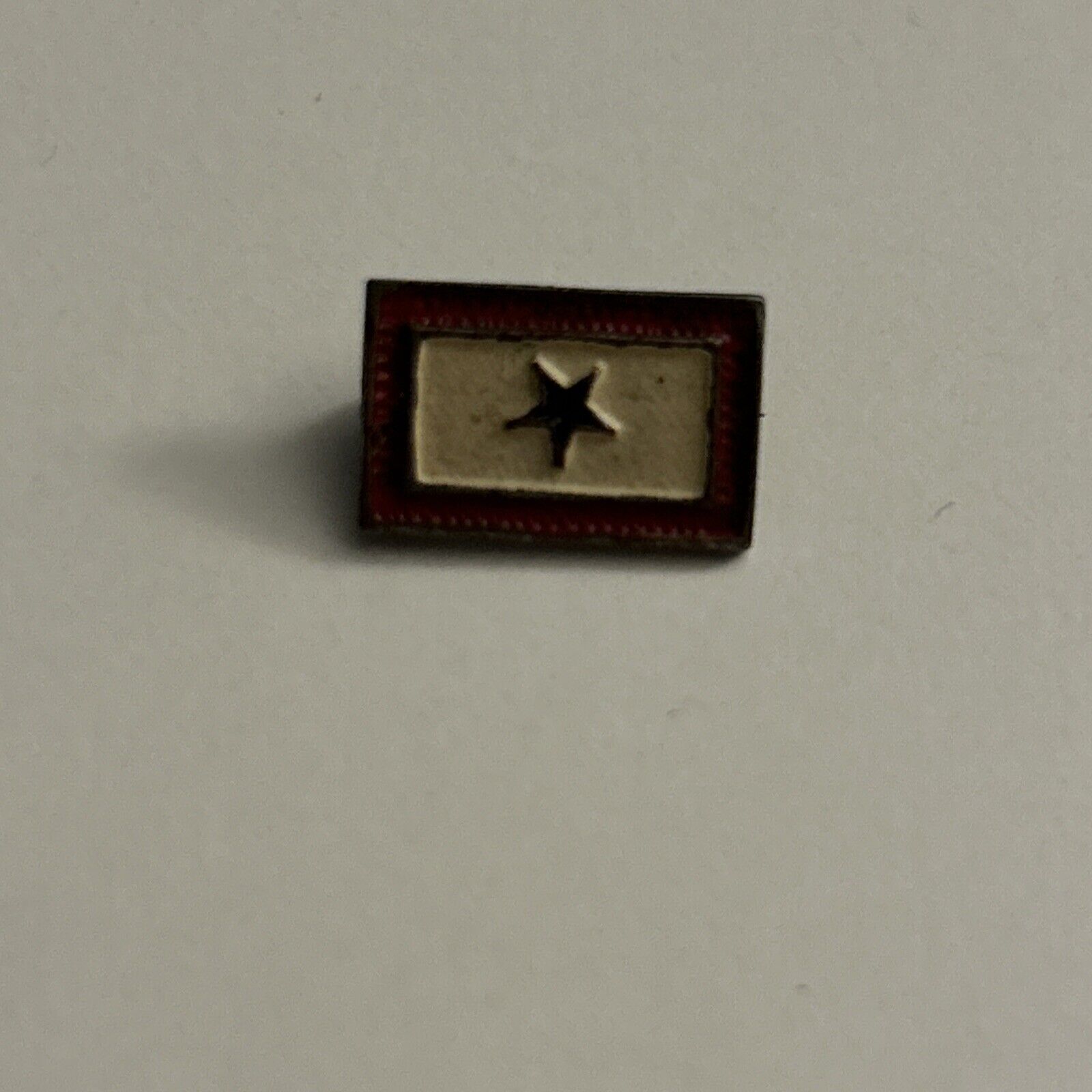 Vintage Military Bar Pin Red White Blue Enamel Star