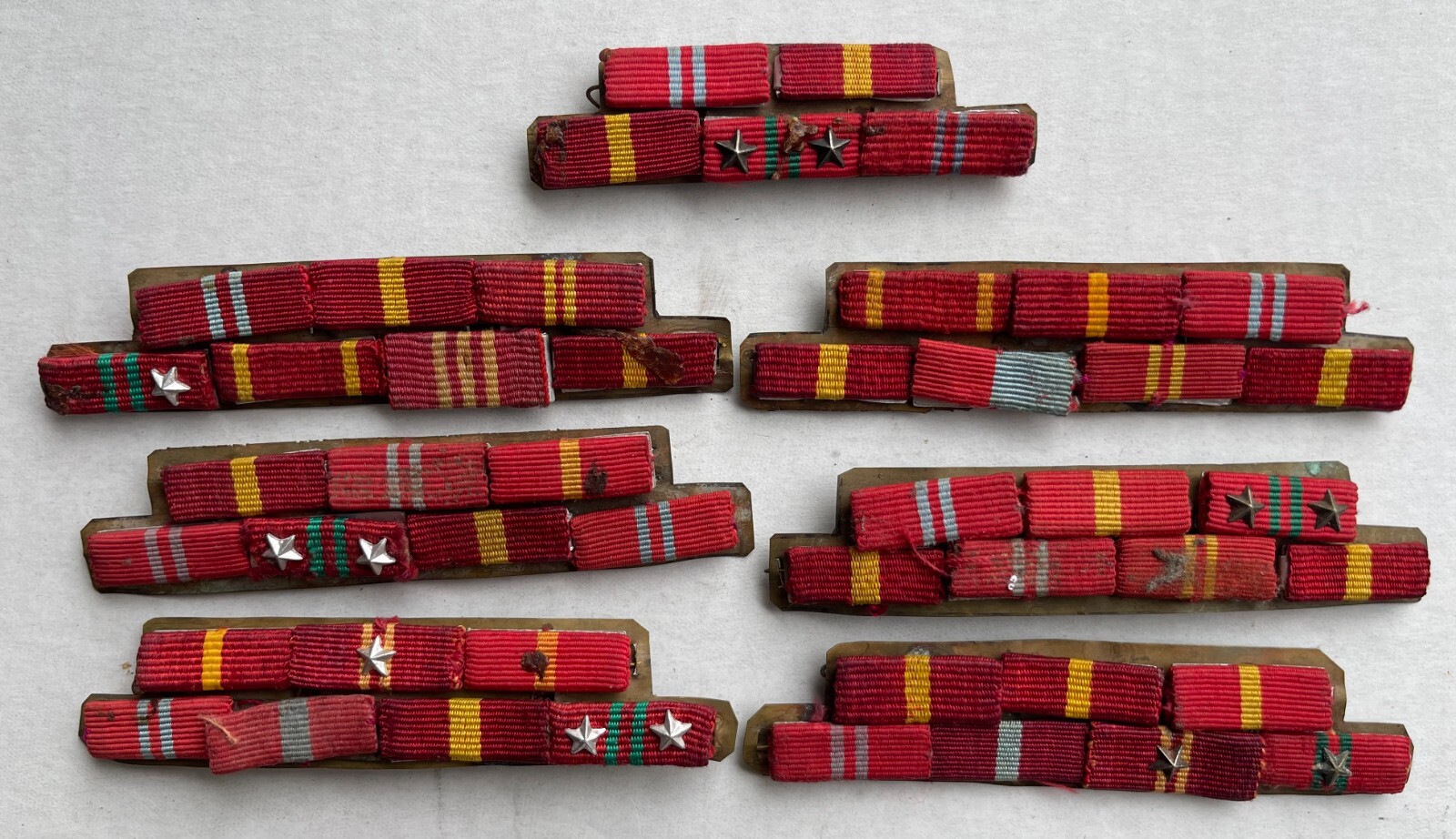 7 WARTIME NORTH VIETNAMESE ARMY / NVA RIBBON BARS