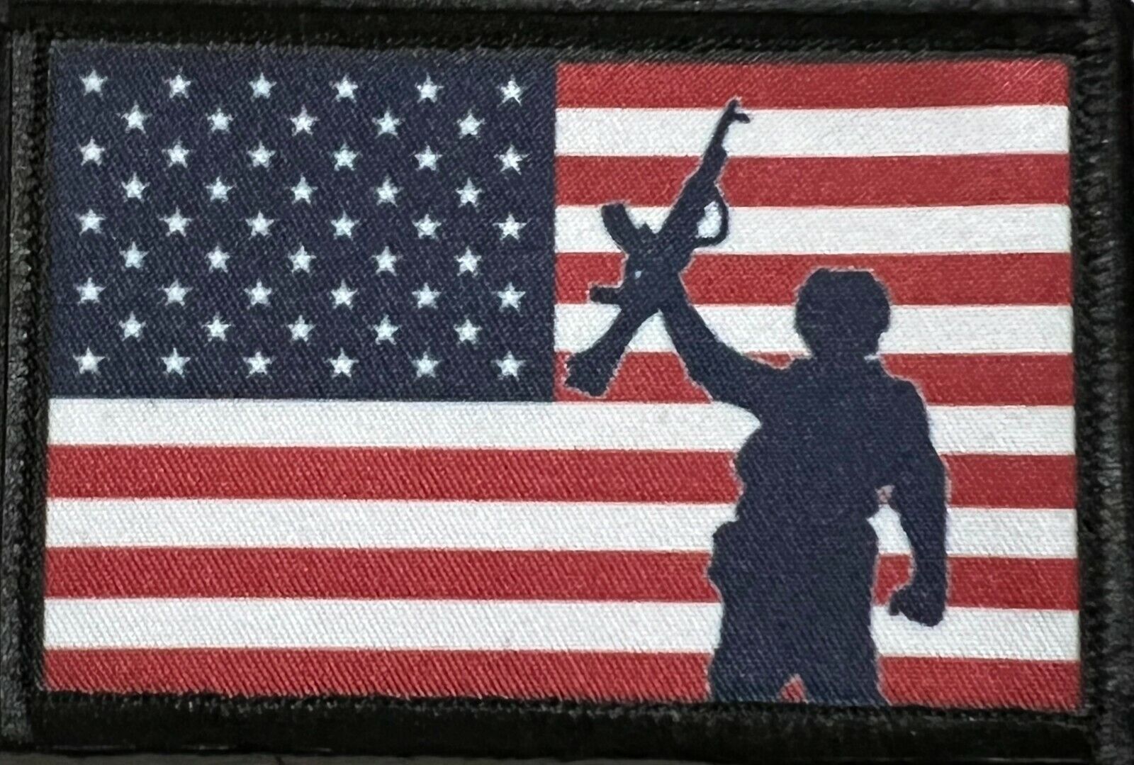 USA Flag Wolverines  Morale Patch Tactical ARMY Hook Military USA Red Dawn