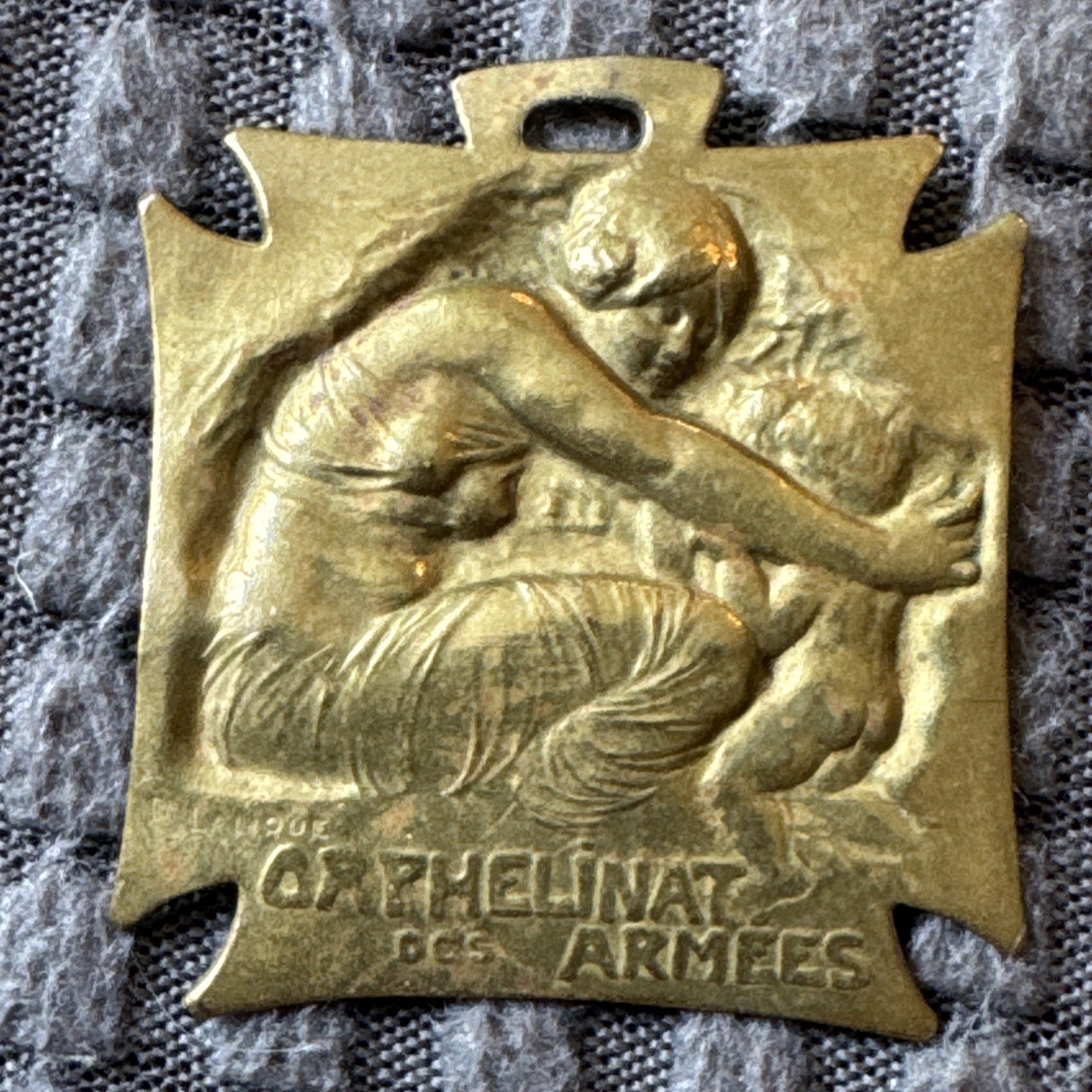 WWI French Army Orphanage Donor Medal-By Rene Lalique