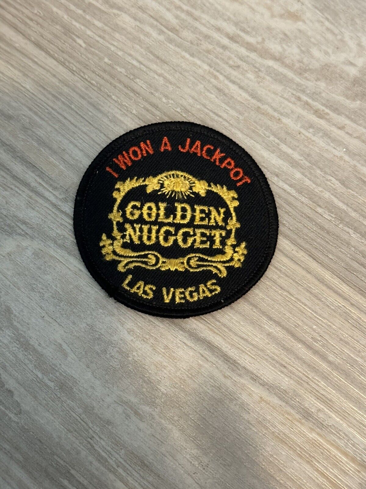 I Won a Jackpot Golden Nugget Las Vegas VINTAGE RARE Patch