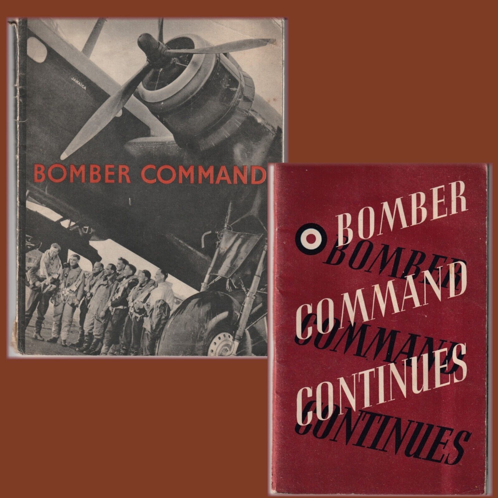 2 Original WW2 books: BOMBER COMMAND & BOMBER COMMAND CONTINUES RAF History HMSO