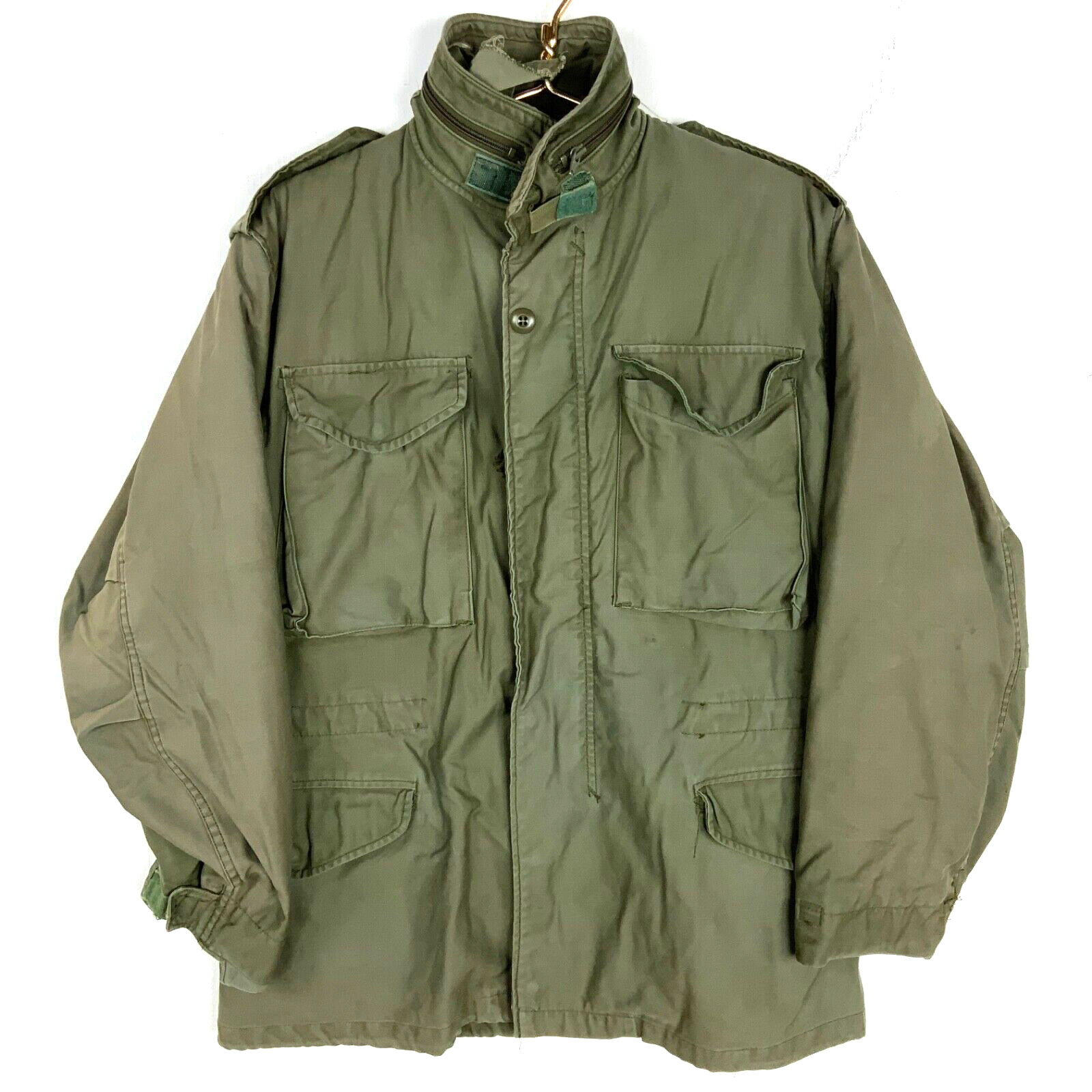 Vintage Military Og 107 Field Jacket Lined Size Small Green 1984 80s