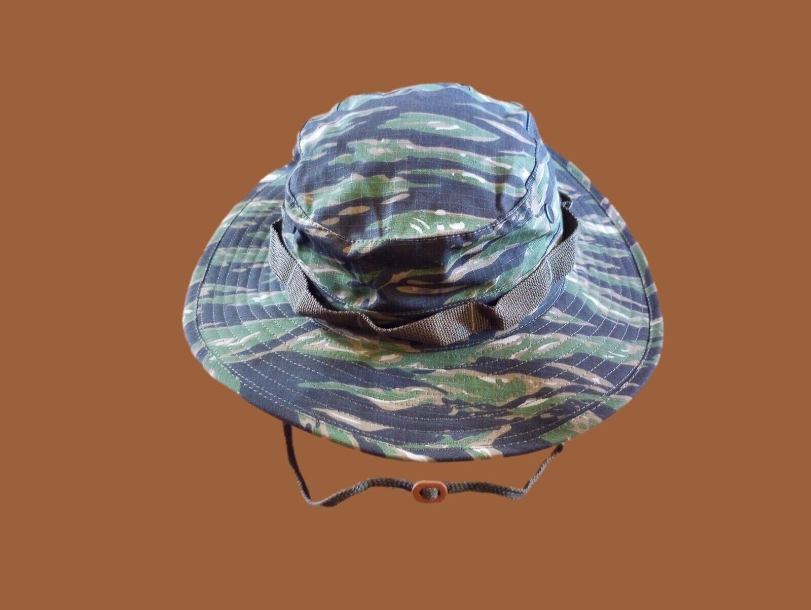 U.S MILITARY STYLE BOONIE HAT TIGER STRIPE CAMOUFLAGE VIETNAM REPRODUCTION 7 1/4