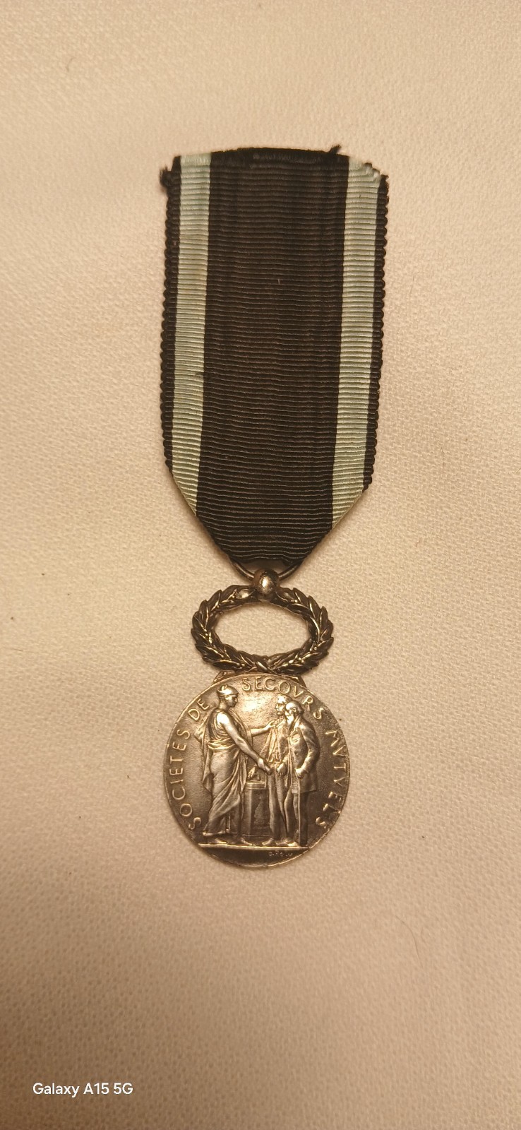 French Silver Medal Mutual Aide Societies Ministry Of Labor And Social Security 