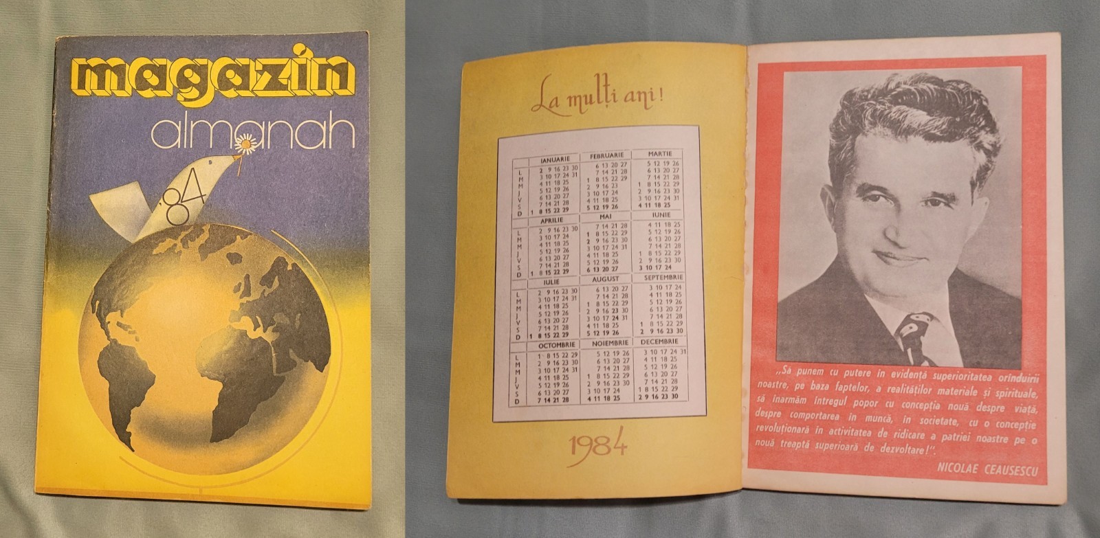 MAGAZIN almanah (store - almanac) year 1984 book Romania socialist era CEAUSESCU