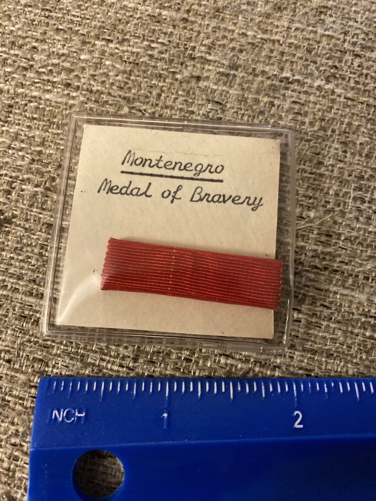 Montenegro Medal Of Bravery Military Medal Ribbon Bar INV7103