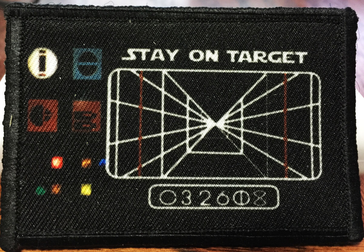 Stay On Target Morale Patch Tactical Military Army Hook Flag USA