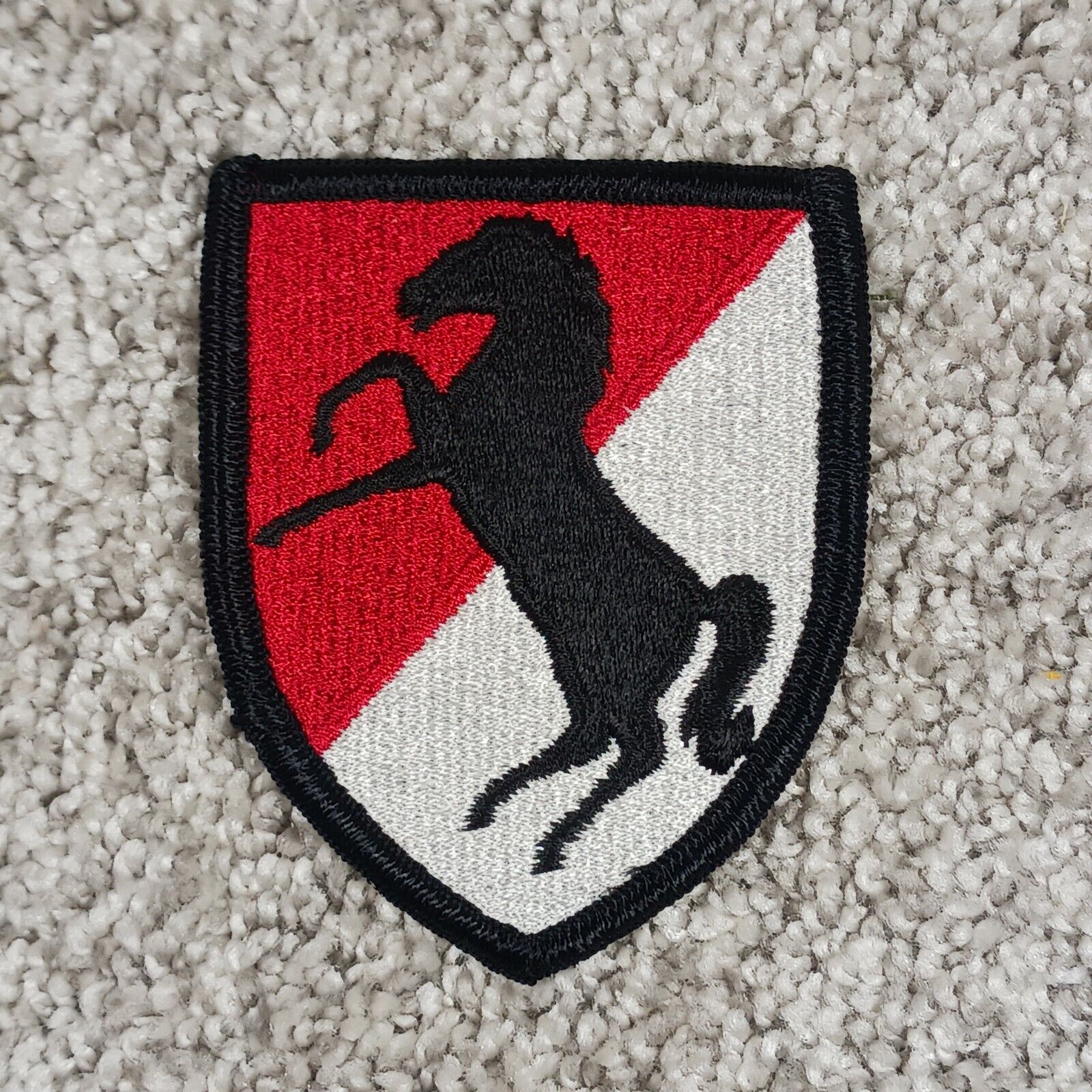 Vintage 11th Armored Calvory Regiment Patch US Army Black Horse WWII Original 