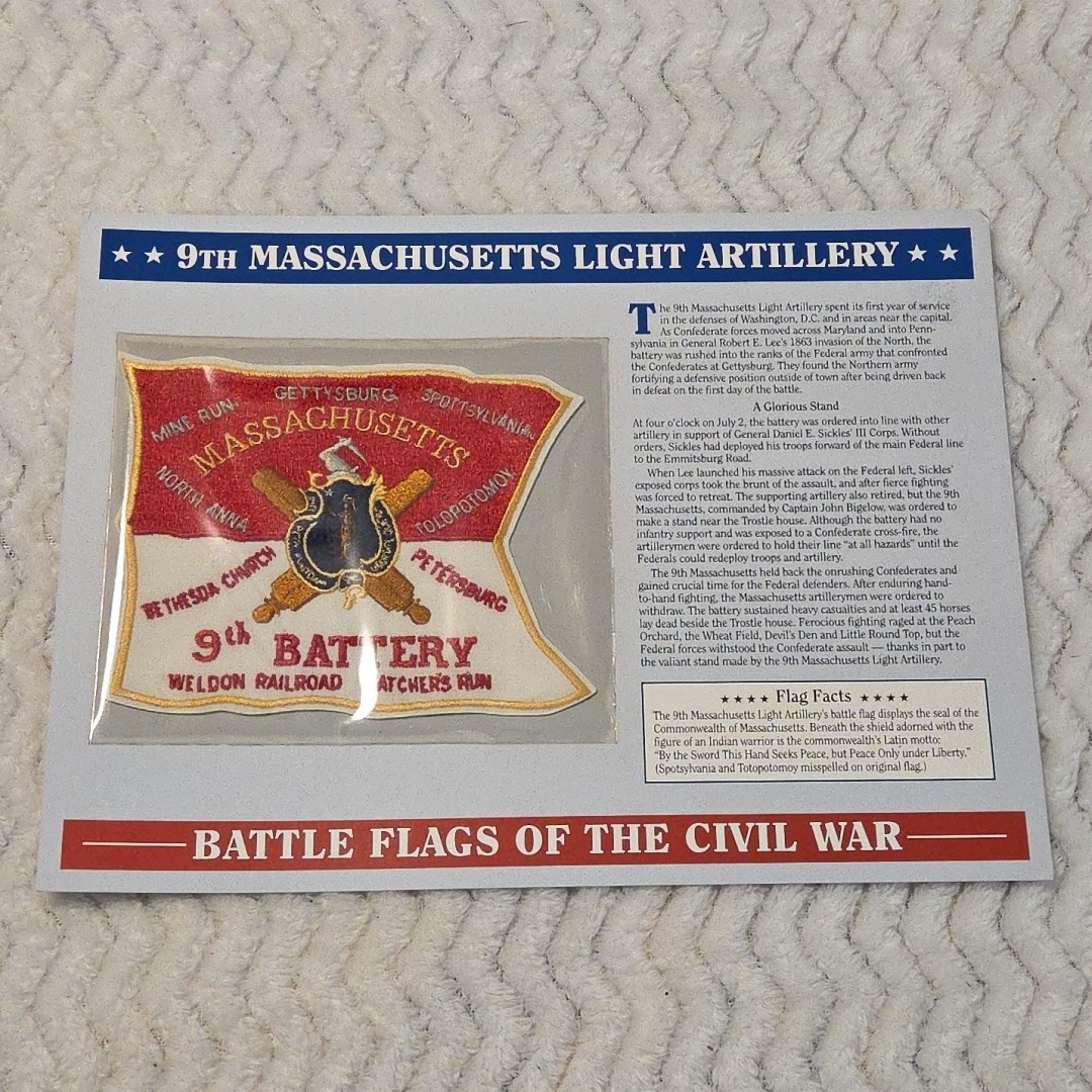 Willabee & Ward Battle Flags of The Civil War 9th Massachusetts Light Artillery