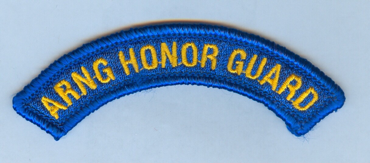 ARNG / NATIONAL GUARD HONOR GUARD TAB -  YELLOW LETTERING VARIATION .... X