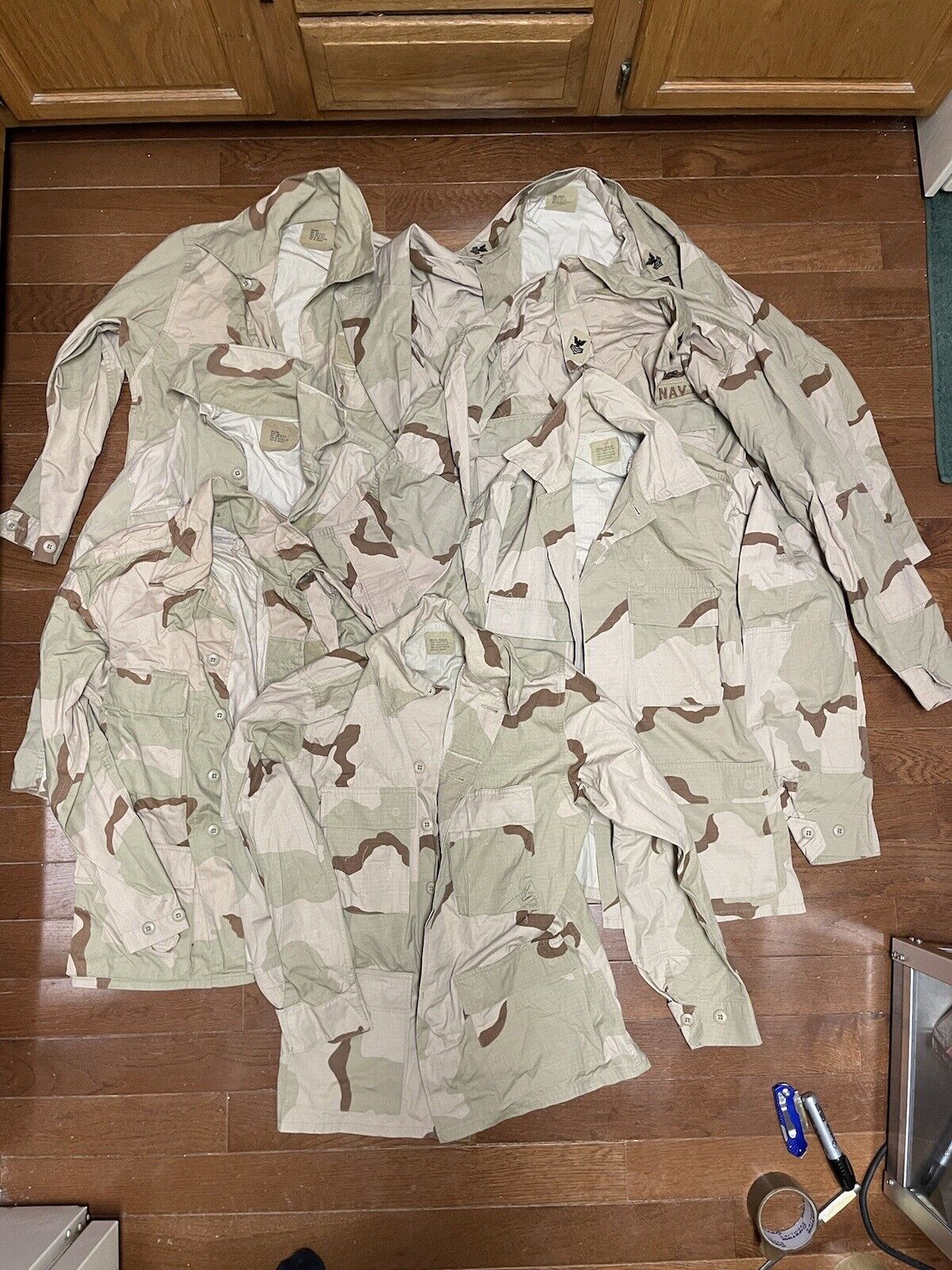 7 US Military Desert Camo BDU Bulk Surplus Mixed Sizes Combat Uniform Coat Shirt