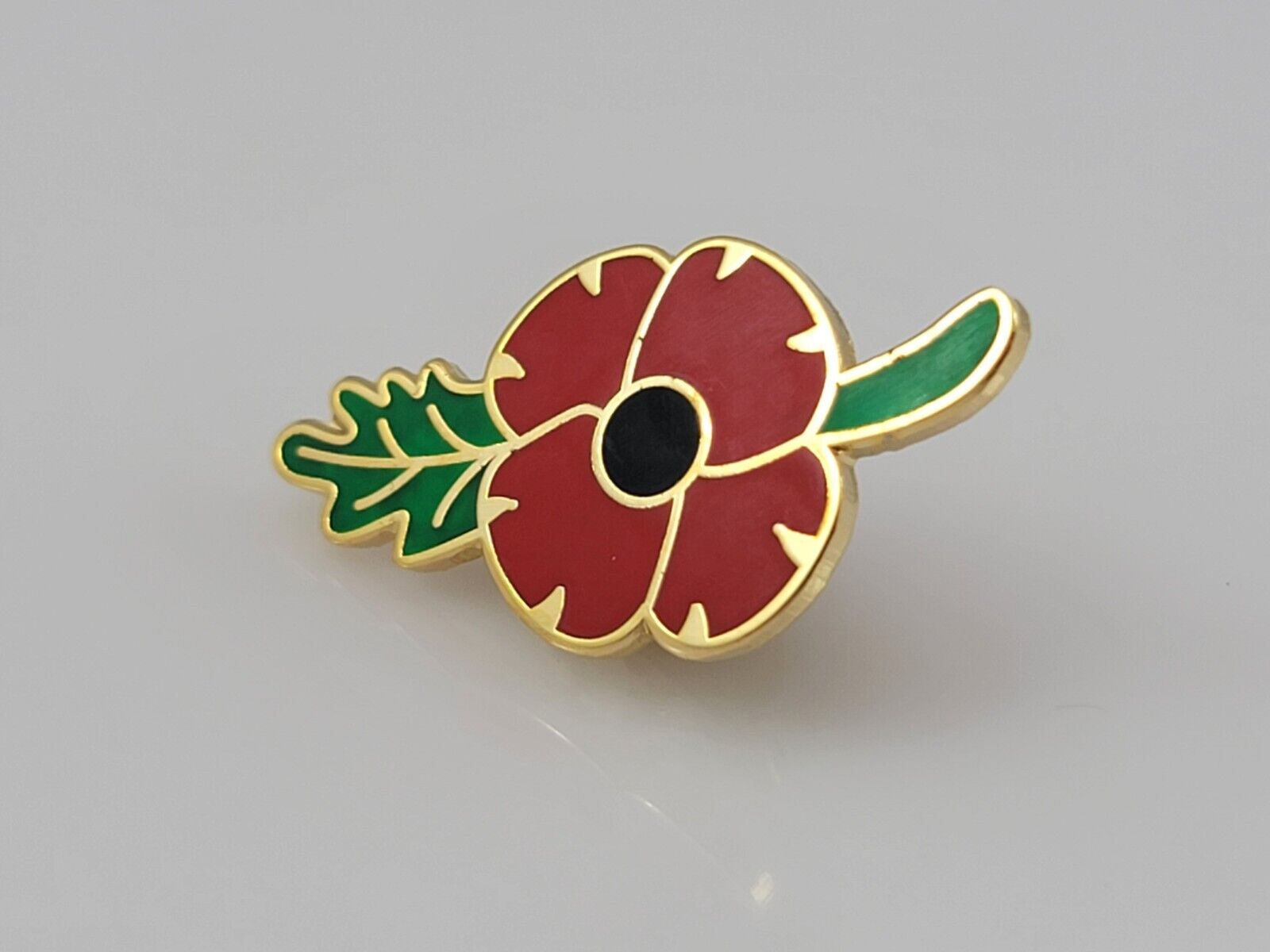 Remembrance Veterans Red Poppy Enamel Pin