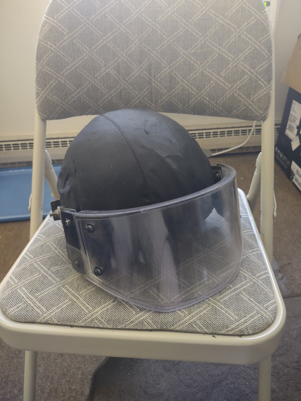 Real Russian Surplus LSHZ ballistic helmet With Face Shield.