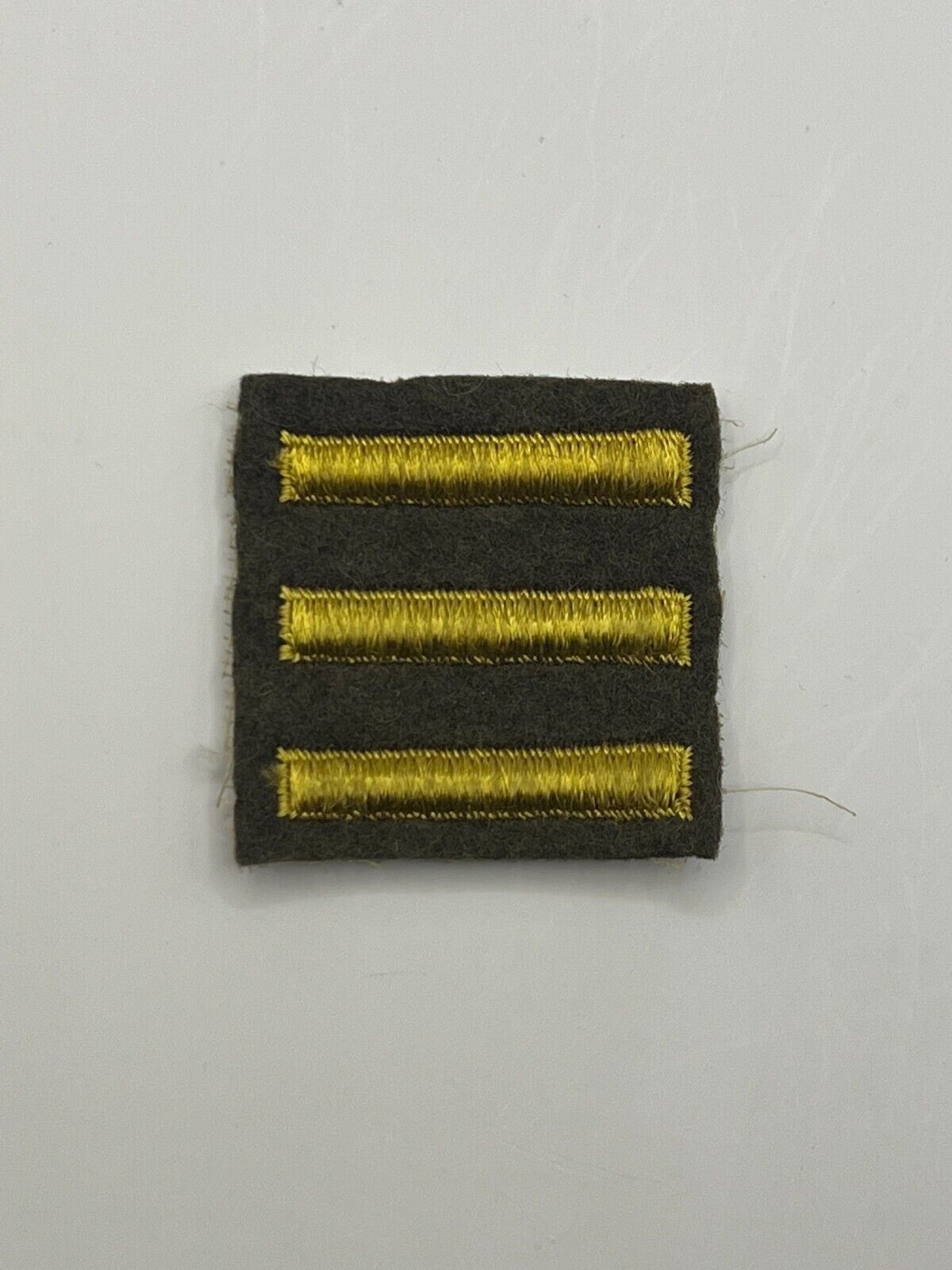 WW2 US Army Overseas Service Bars Embroidered Patch 3 Gold Bars