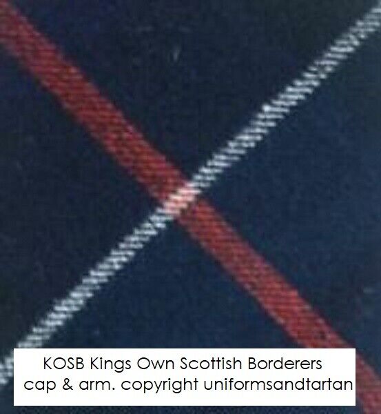 WW2 British Army KOSB Kings Own Scottish Borderers tartan patch, battledress