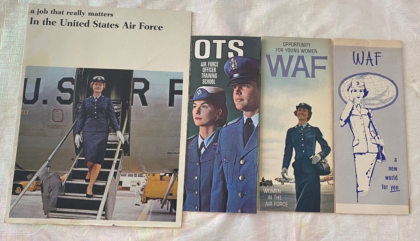 Vintage Women In The Air Force Recruiting Brochures 
