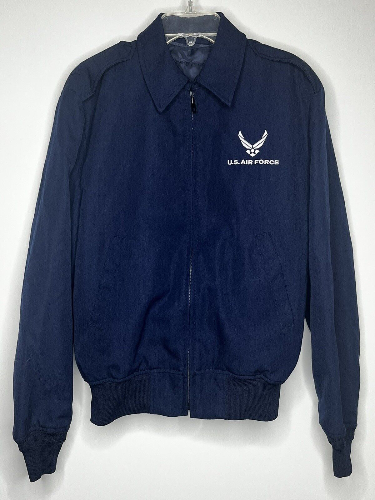 US Air Force Navy Blue Long Sleeve Men\'s Insulated Jacket Size 40R