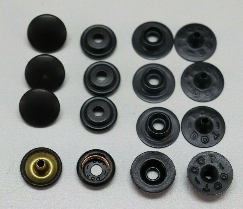 US Baby Dot Blackened Brass Snap replacement 4 sets - Lot of 16pcs E7909