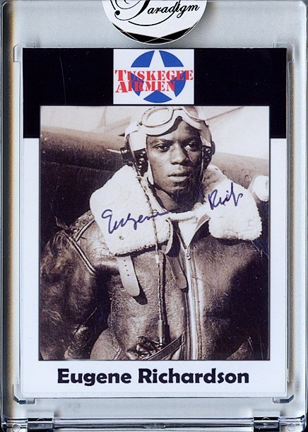 WWII -TUSKEGEE AIRMEN- Eugene Richardson Signed/Autograph/Auto Military Card