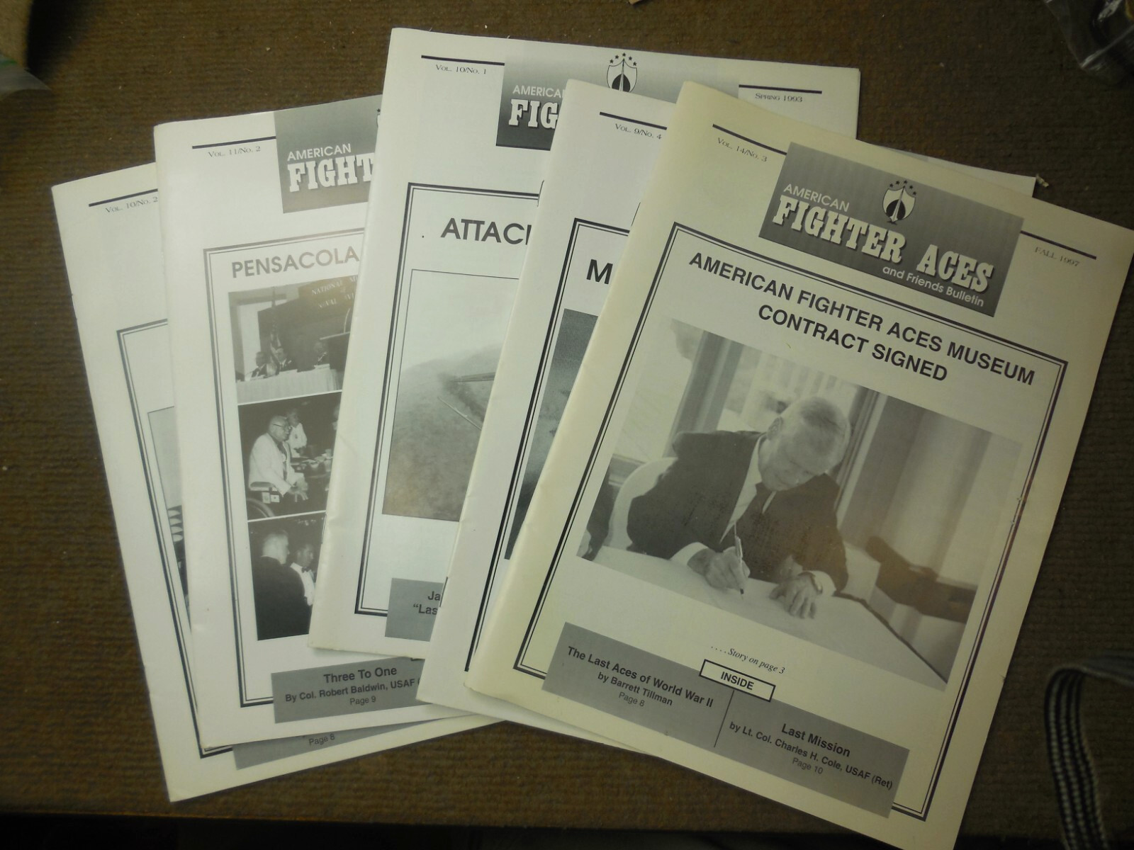 Lot of 5 WW II USAAF History References American Fighter Aces Magazines