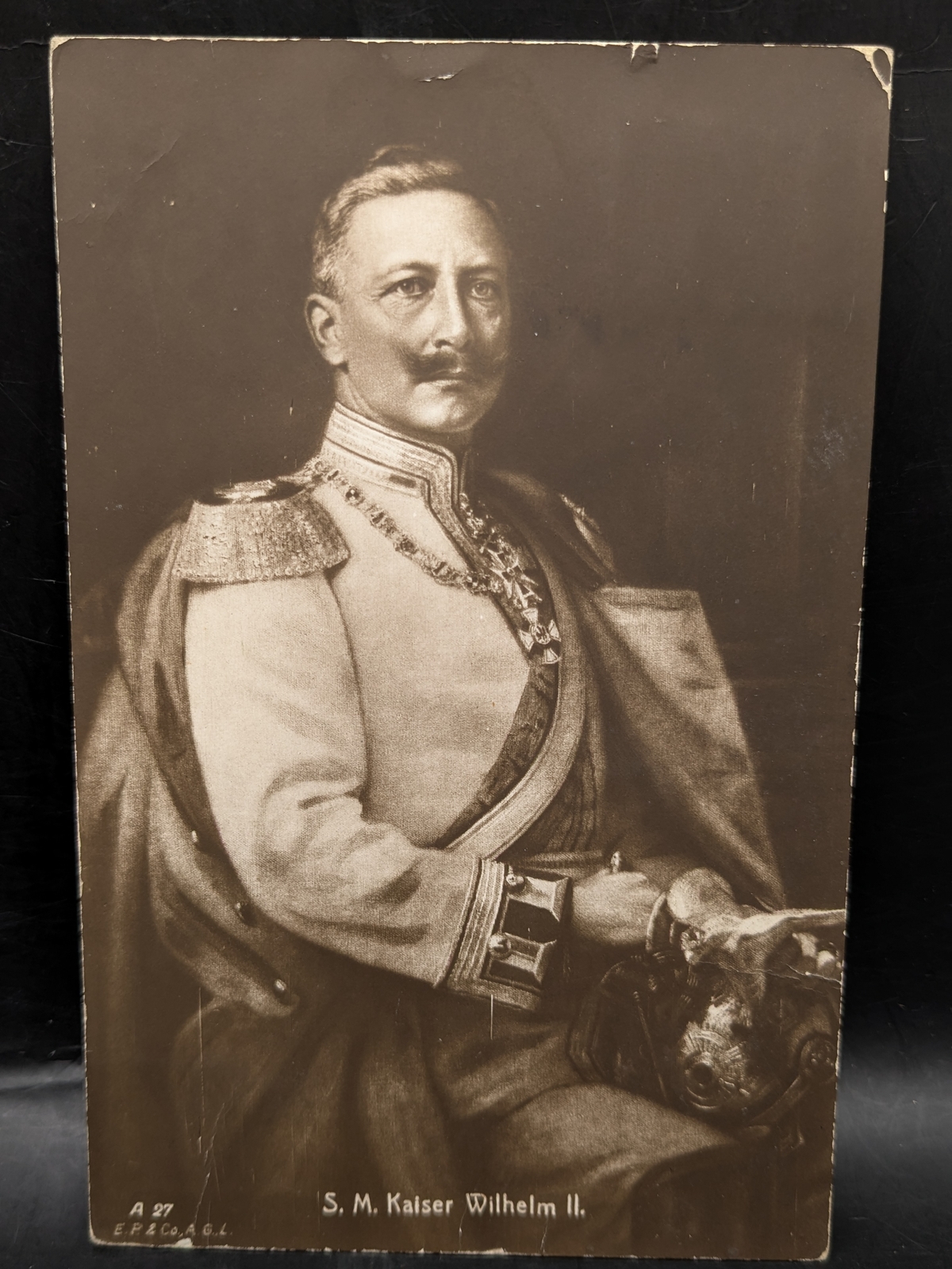 Postcard postcard nobility S.M. Kaiser Wilhelm II. 1915 Order Neck Cross