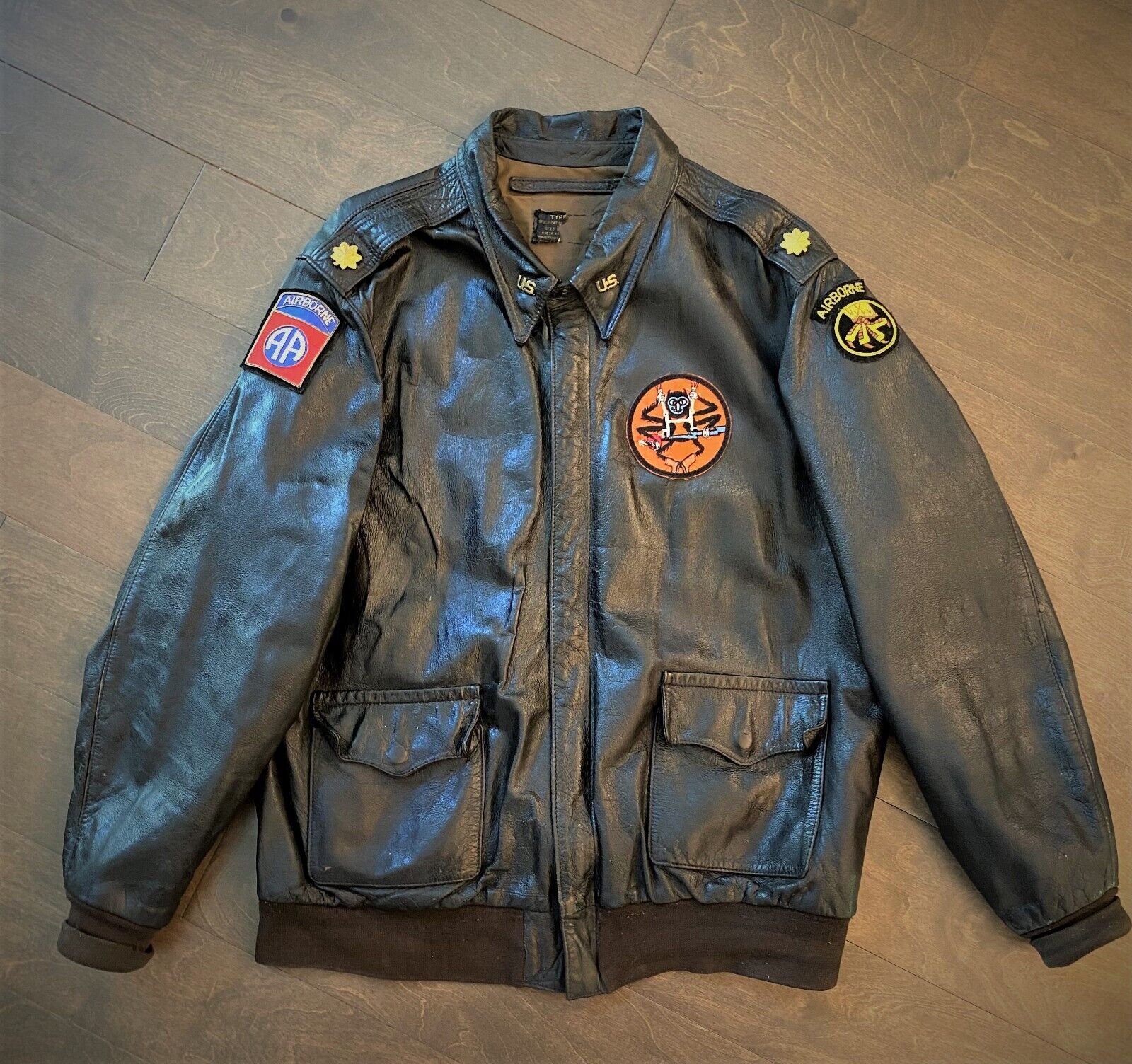 A2 LEATHER JACKET - PARATROOPER - 82nd & 17th AIRBORNE - 507th PIR ...