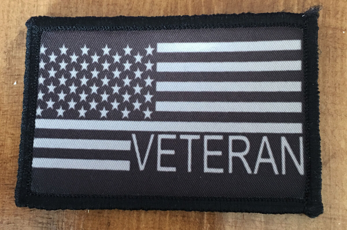Veteran American FLAG MORALE Patch Tactical ARMY Military USA Badge Hook 