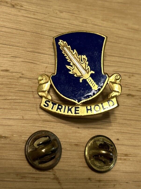 Vintage Strike Hold 504th Airborne Infantry Regiment Pin US Army Flaming Sword
