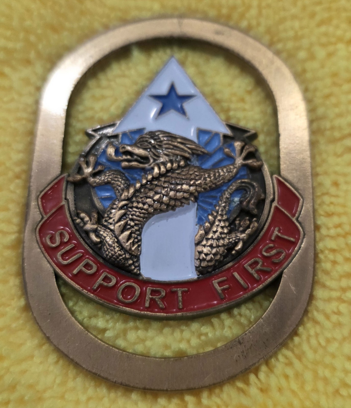 US Army Support First 29th Support Group Challenge Coin - Great Find - WoW LQQK