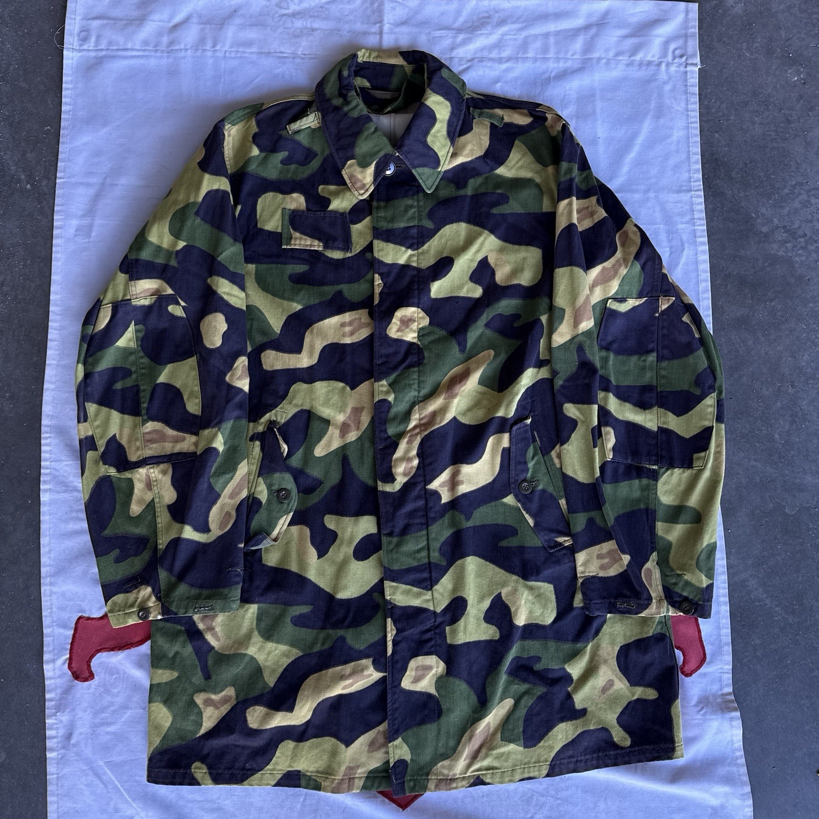 Vintage 1960s Czech Army Airborne Salamander Camo Smock Jacket Medium 