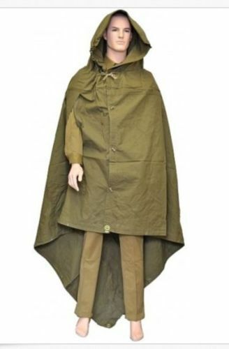 Russian USSR Cape Cloak Tent Military Field Canvas Army Poncho ПЛАЩ-ПАЛАТКА