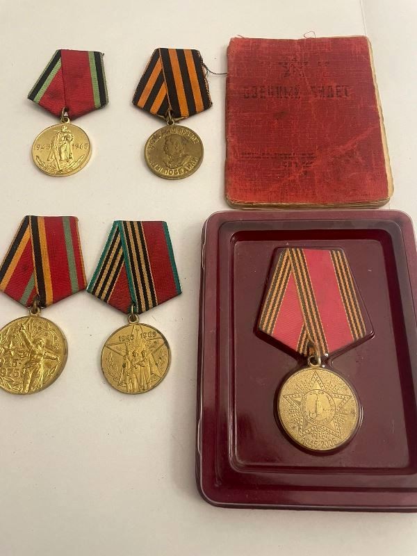 6 Soviet Russian Armenian USSR WW2 PATRIOTIC WAR Victory Medals- Stalin Document