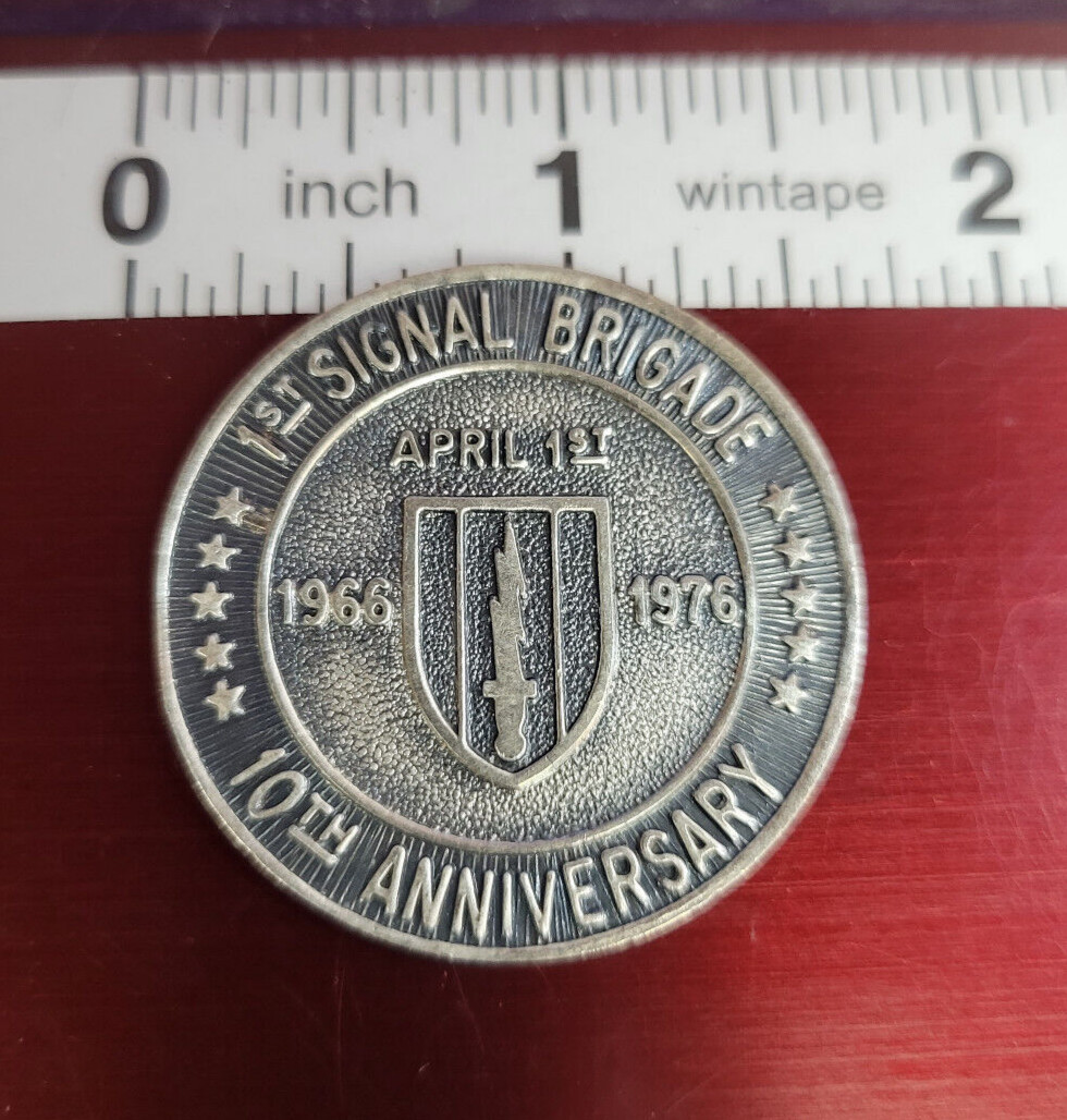 U.S. Army 1st Signal Brigade 10th Anniversary & Bicentennial Medal~New~