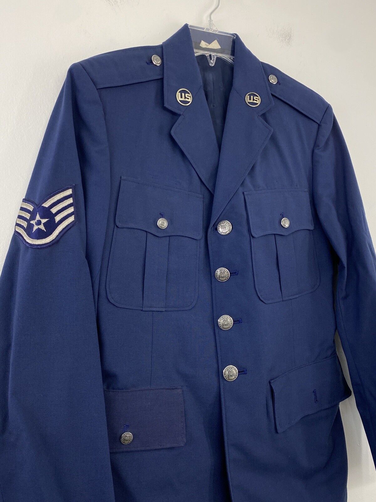 US Airforce Blazer Jacket Coat Uniform 39R & Cap Garrison Sz 7