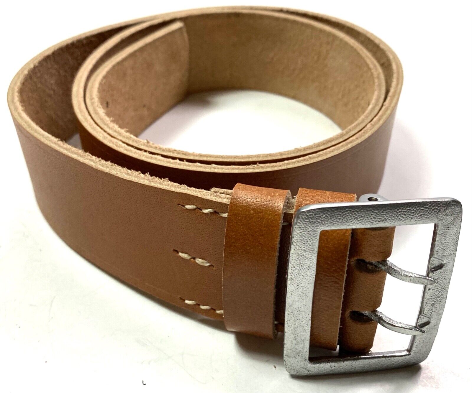 WWII GERMAN OFFICER M31 NATURAL LEATHER CLAW BUCKLE BELT- SIZE 2 (28-36 WAIST)