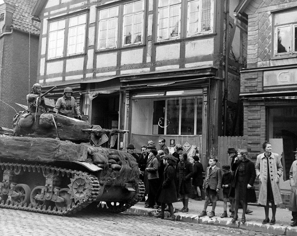 WW2 Photo WWII US M5 Stuart Light Tank   Germany 1945  World War Two / 3122