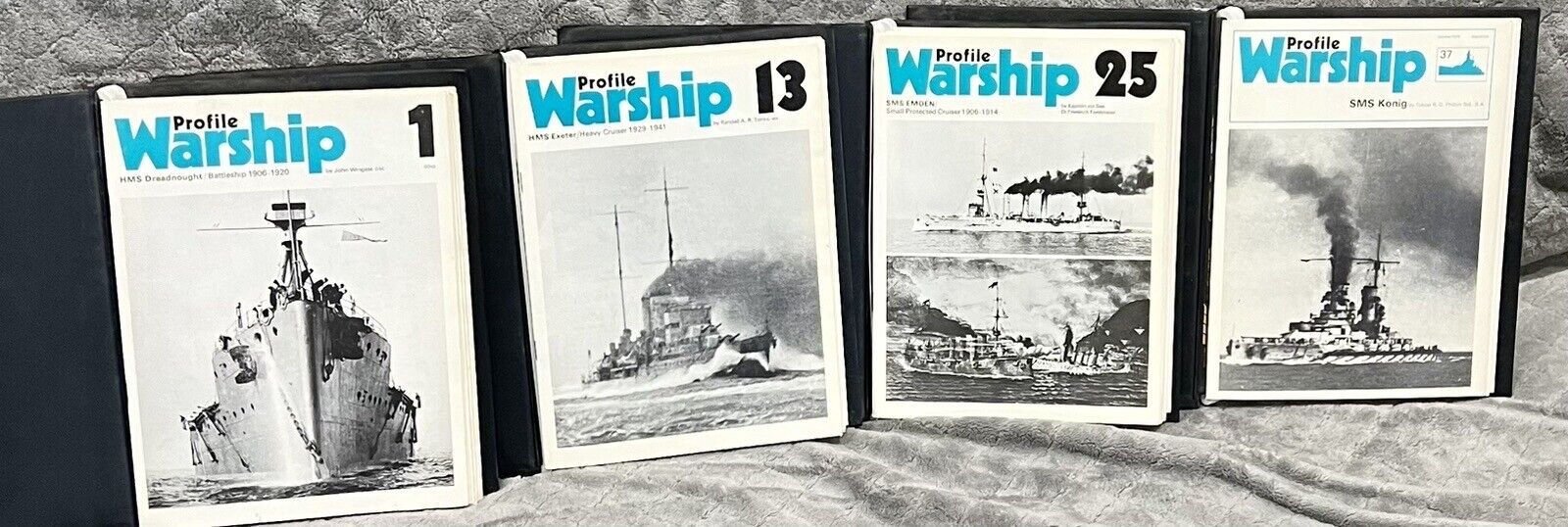 VTG MILITARY WARSHIPS by PROFILE-vol 1-40 Complete With ORIGINAL Binders RARE