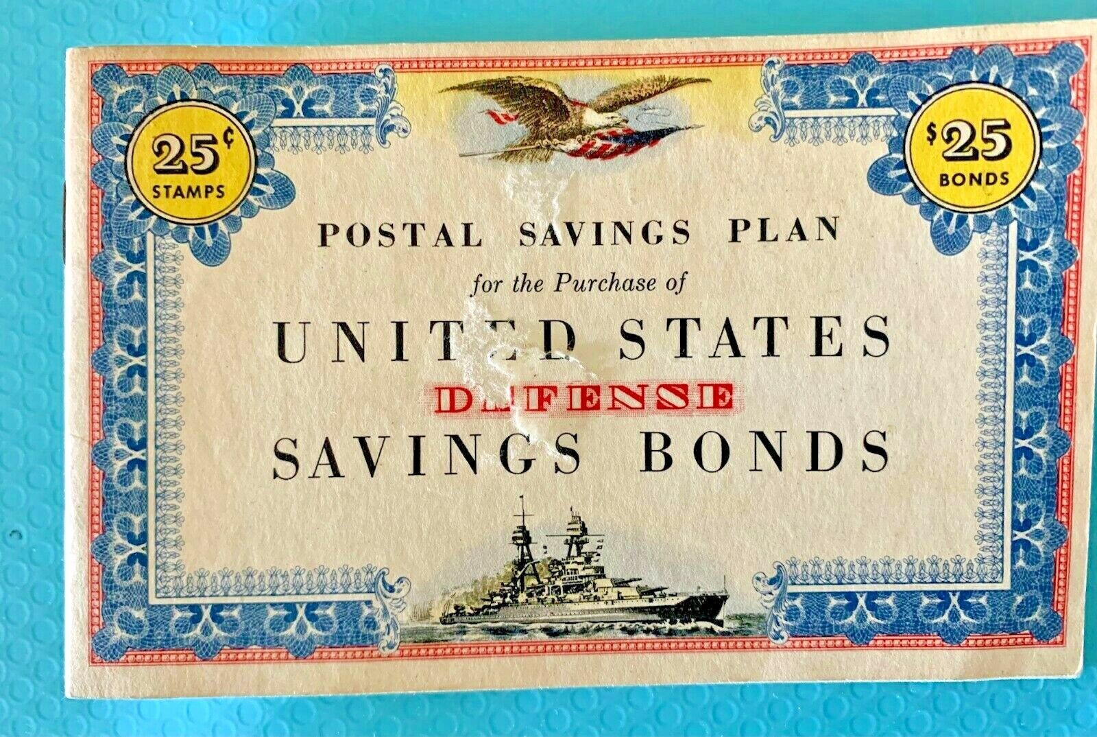 1941 United States World War II  Defense Savings Bond Book