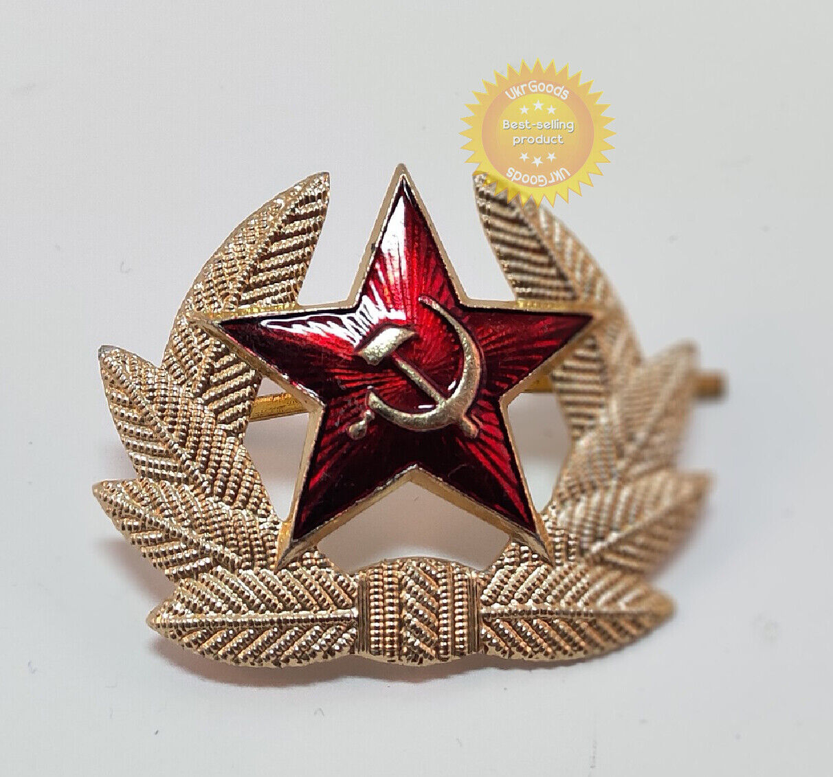 USSR Metal Pin Badge Soviet Russian Army Red Star Uniform Original New