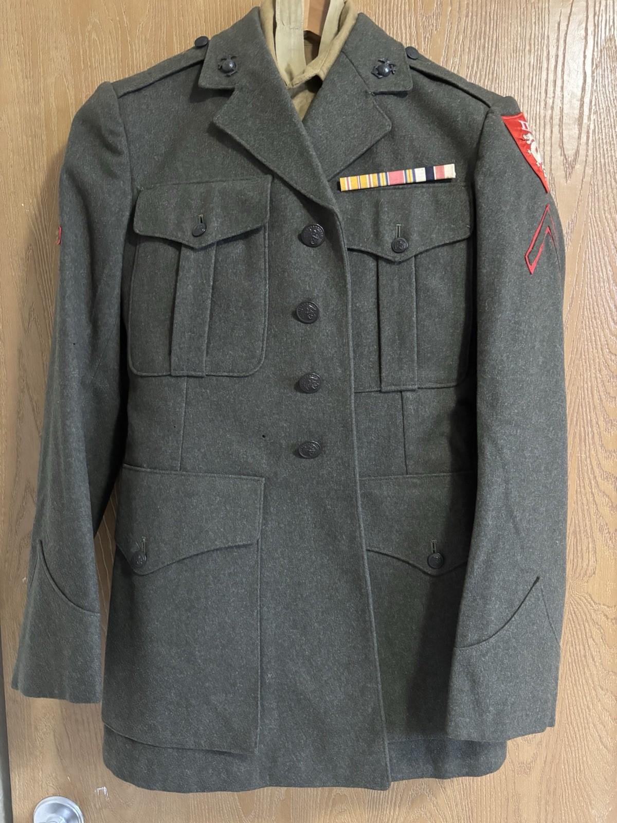WW2 USMC Rare Named Service Uniform Grouping 