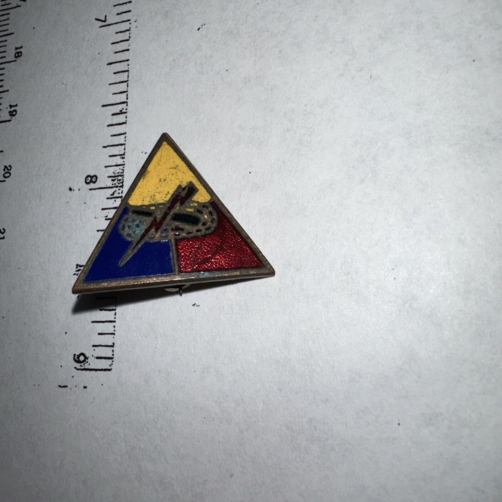 Old Enamel Military Pin As Is 