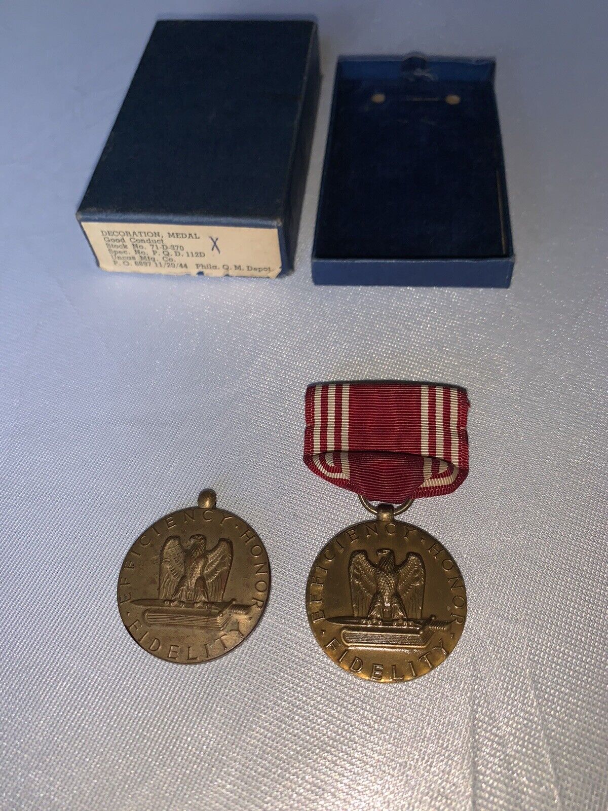 WW2 Good Conduct Medals With Box