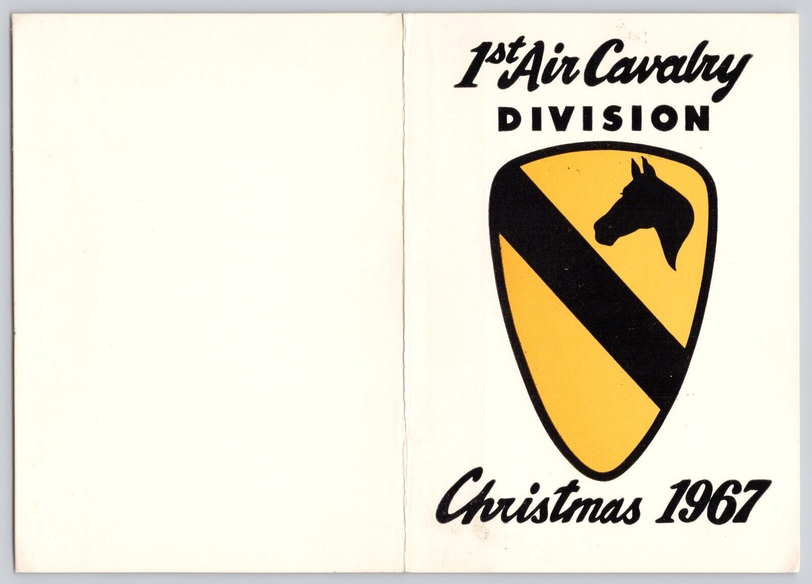 1st Air Calvary Division Vietnam Christmas Card 1967 B1-26