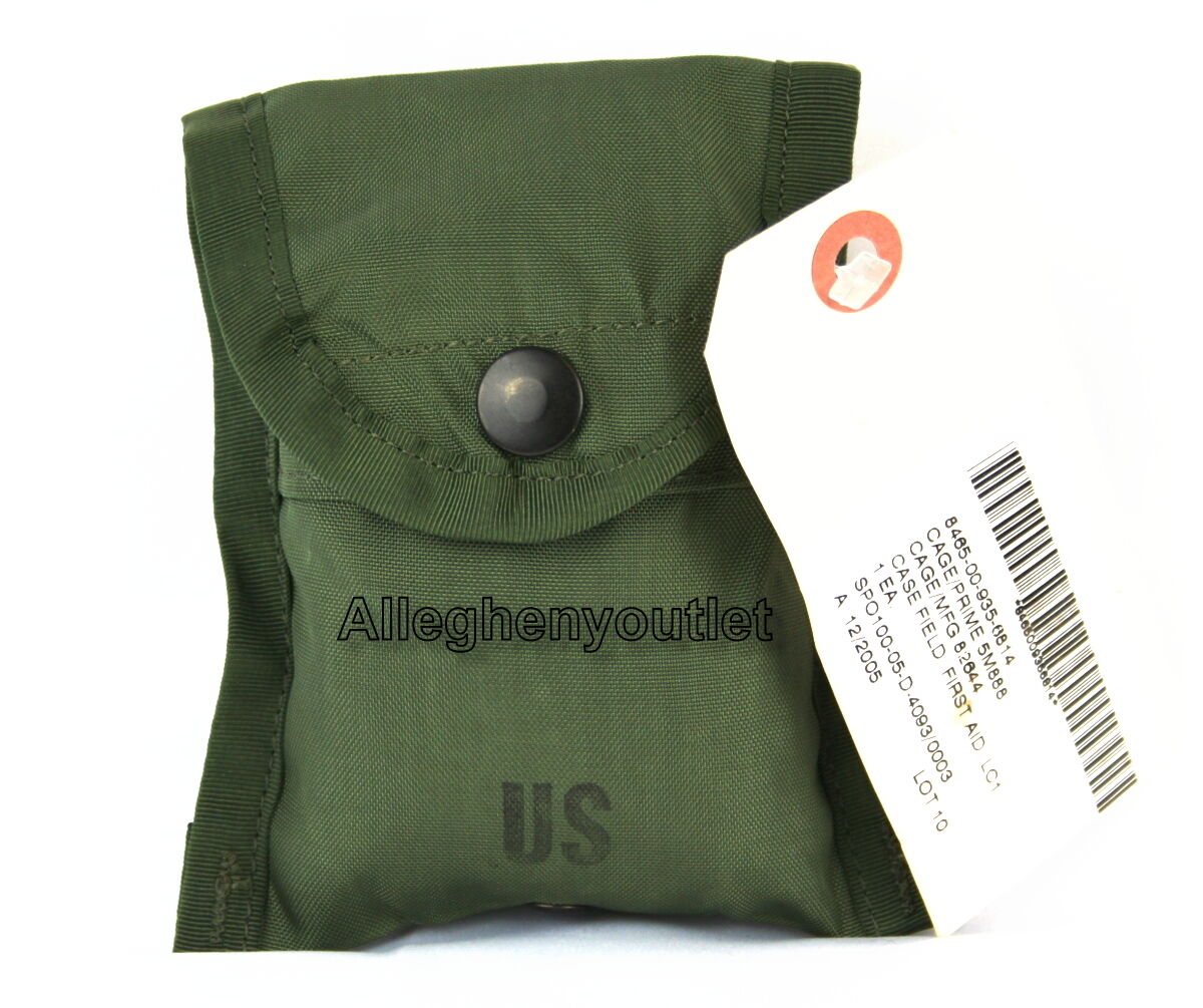 MILITARY ISSUED COMPASS / FIRST AID POUCH OD GREEN ALICE LC-1 POUCH NWT