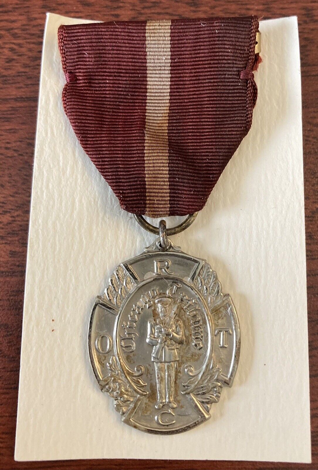 ROTC Chicago Tribune Military Merit Hallmark Medal Ribbon Pin Insignia c 1962